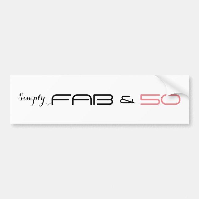 Simply FAB & 50 - Bumper Sticker (Front)