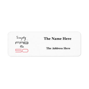 Simply FAB & Fifty Birthday - Return Address Label