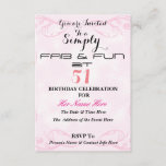 Simply FAB & FUN at 51 - Save The Date<br><div class="desc">Simply FAB and FUN at 51 for her, birthday invites - life can be fun at any age, simply fab & fun in black script and modern curved typography, any age ending in one and her name along with other information can be entered using the templates on the right. Pink...</div>