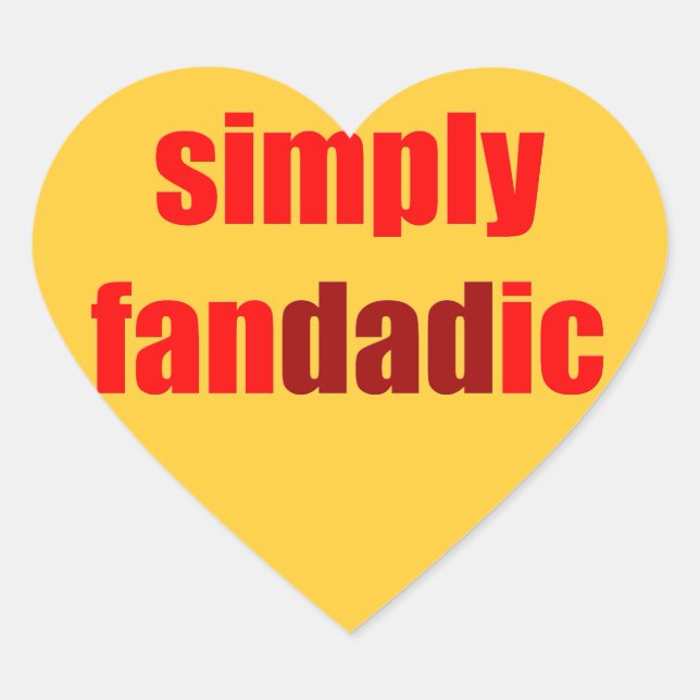 Simply Fandadic Heart Sticker (Front)