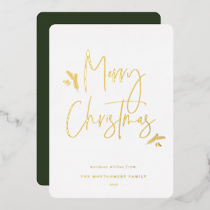 Simply Festive Script Foil Holiday Card