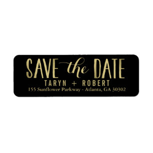 Simply Forever EDITABLE COLOR Save The Date Label Return Address Label