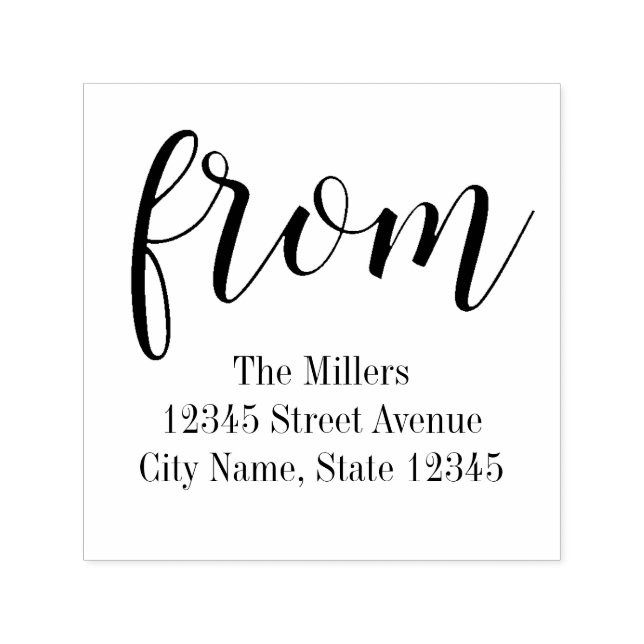 Simply From Personalised Rubber Stamp (Design)