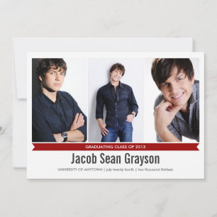 Simply Genius 4 Photo Graduation Announcement