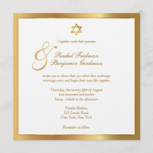 Simply Gold - Jewish Wedding Invitation