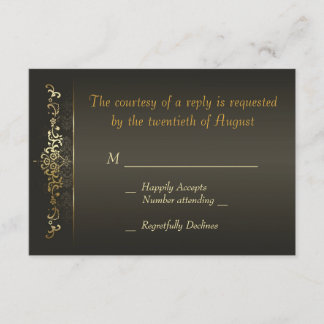 Simply Gold RSVP Card