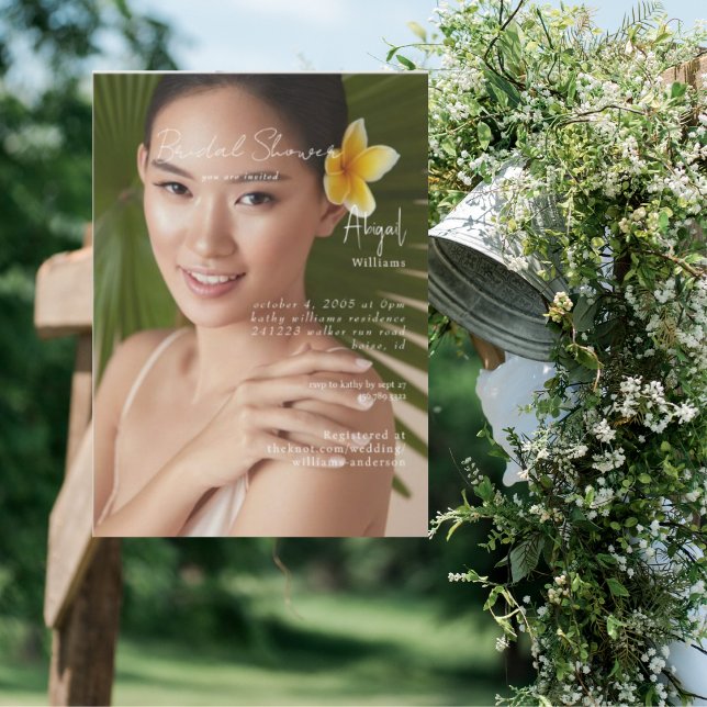 Simply Her Bride Photo Bridal Shower Invitation (Creator Uploaded)