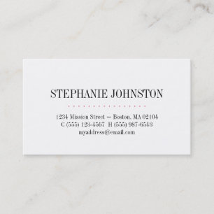 Simply high fashion pink stripe personal calling business card