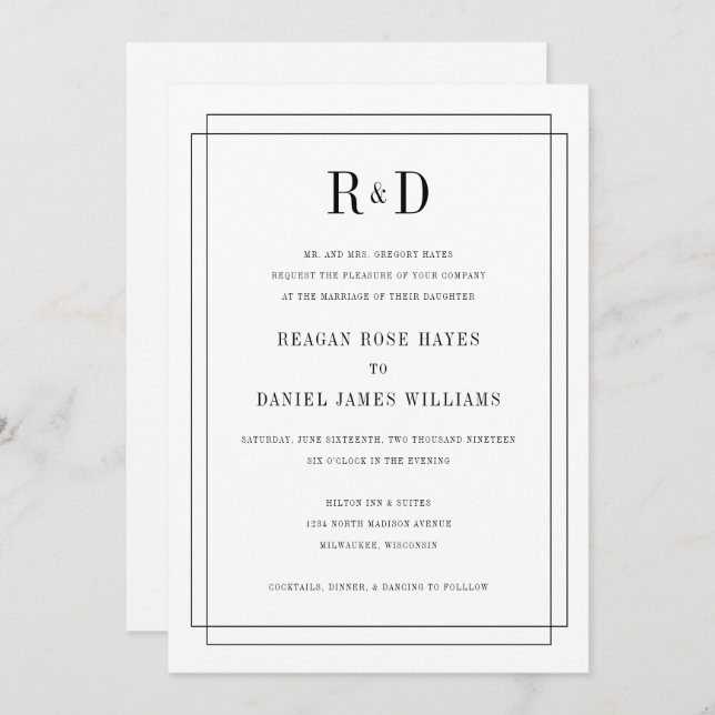 simply in love invitation (Front/Back)