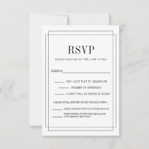 simply in love RSVP card
