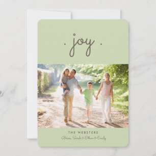 Simply Joy Holiday Photo Card Mint
