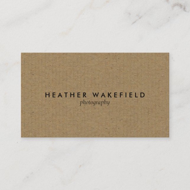 Simply Kraft Calling Card (Front)