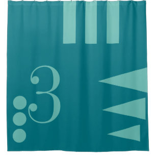 Simply Letter & Icon ART + your colours & ideas Shower Curtain