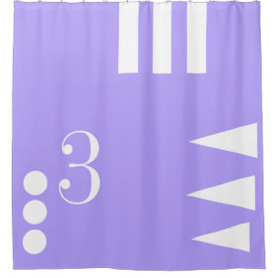 Simply Letter & Icon ART + your colours & ideas Shower Curtain