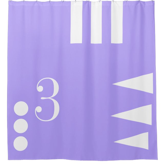 Simply Letter & Icon ART + your colours & ideas Shower Curtain (Front)