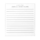 Simply Lined personalised notepad