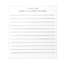 Simply Lined personalised notepad
