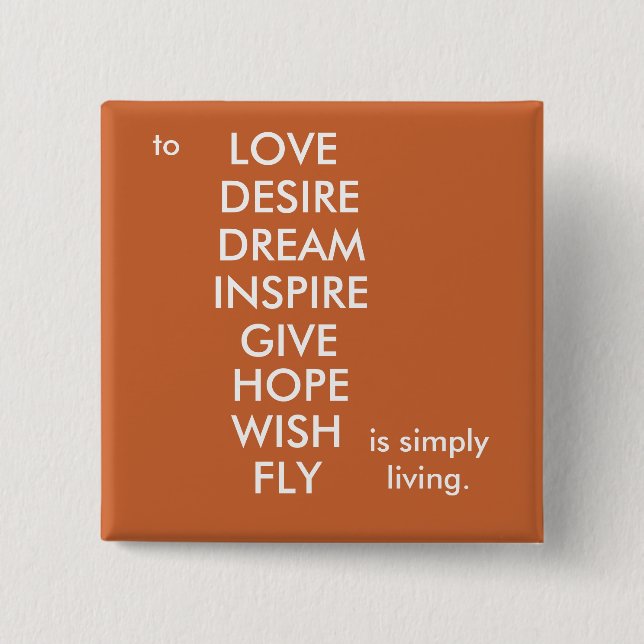 Simply Living 15 Cm Square Badge (Front)