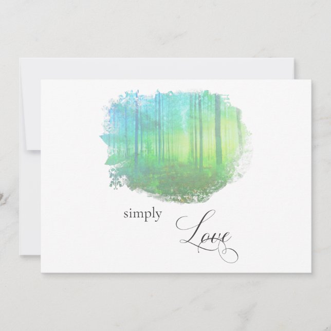 "SIMPLY LOVE Woods Rustic Forest Wedding Invitation (Front)