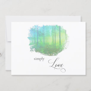 "SIMPLY LOVE Woods Rustic Forest Wedding Invitation