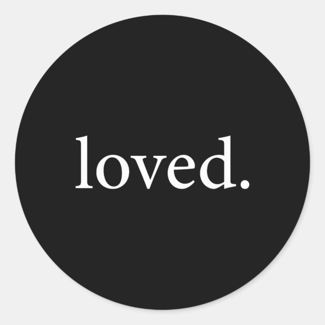Simply Loved Statement Tee Valentine Affection Adu Classic Round Sticker (Front)