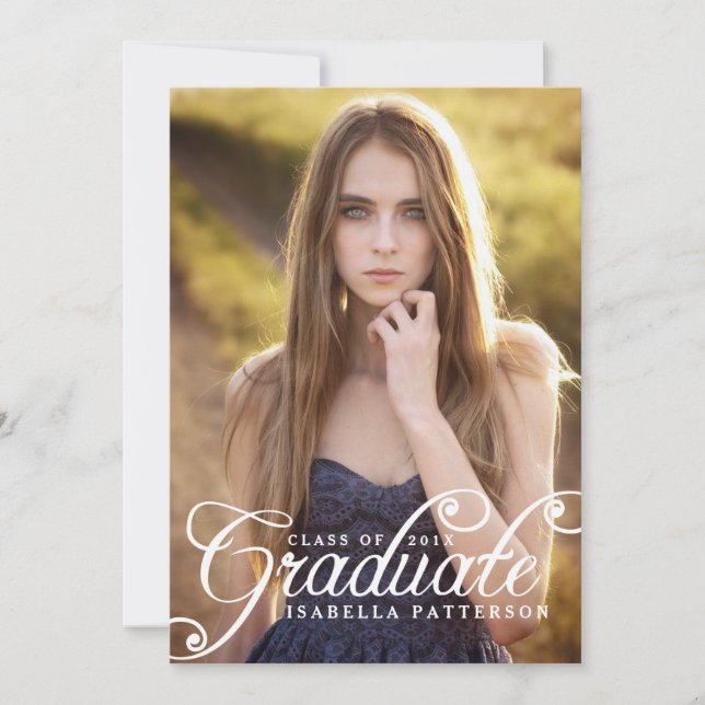 Simply Lovely Photo Graduation Party Invitation (Front)