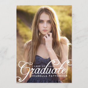 Simply Lovely Photo Graduation Party Invitation