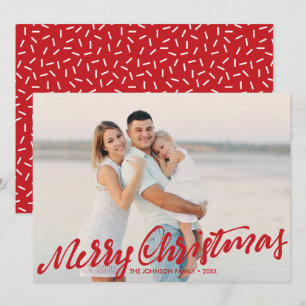 Simply Merry Christmas Full Photo   Red Card