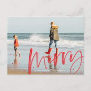 Simply Merry Christmas photo postcard