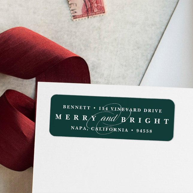 Simply Merry Hunter | Holiday Return Address Label (Creator Uploaded)