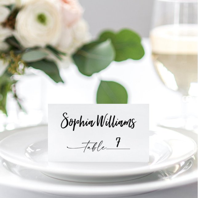 Simply Minimal Place Cards (Simply Minimum Wedding Place Cards)