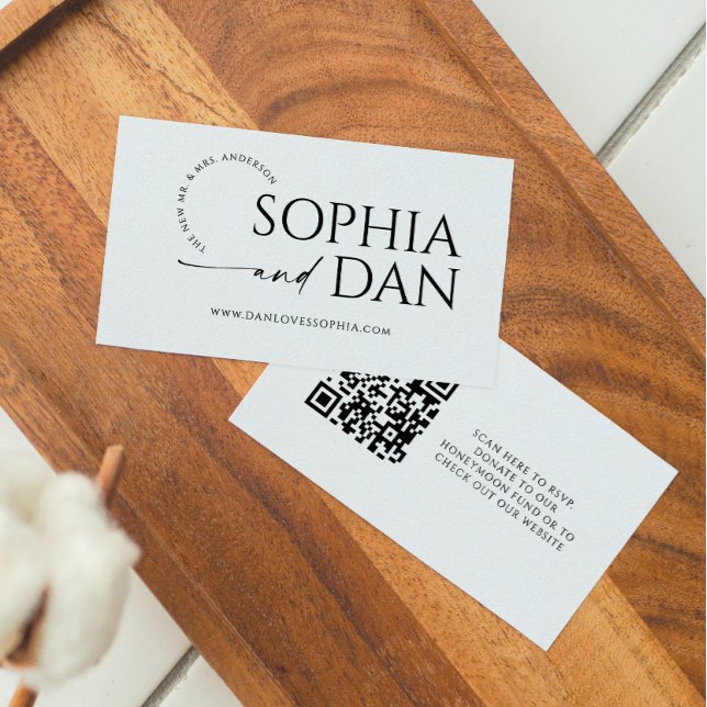 Simply Minimal Wedding Website Enclosure Card (Simply Minimal Details Card)