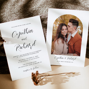 Simply Minimalist Style with Photo Wedding Invitation