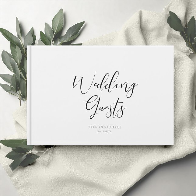 Simply Minimalist Wedding Black ID523 Guest Book (Creator Uploaded)