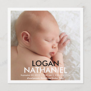 Simply Modern Announcement - Black