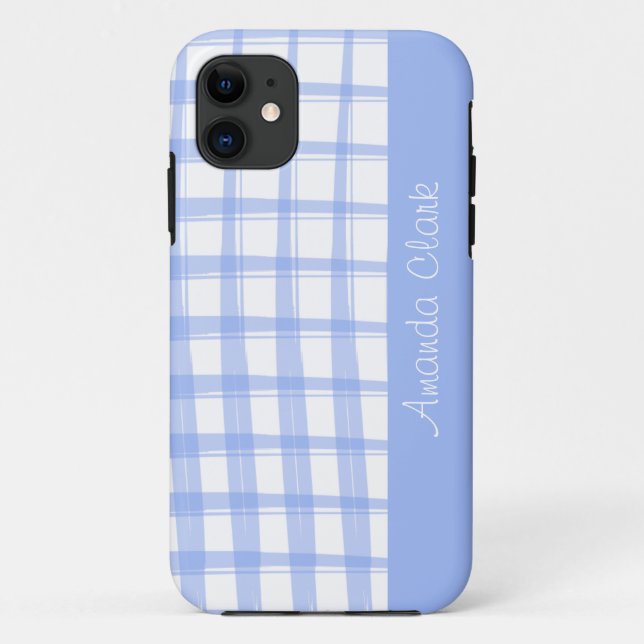 Simply Modern Blue Lattice Design Case-Mate iPhone Case (Back)