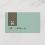 Simply Modern Business Card - Blue/Brown<br><div class="desc">With this simple,  chic,  and sophisticated business card design,  you certainly will not get lost in the stack! More colours available. Custom colour and matching business stationery also available upon request.</div>