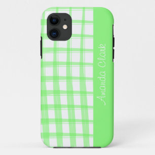 Simply Modern Green Lattice Design iPhone 11 Case
