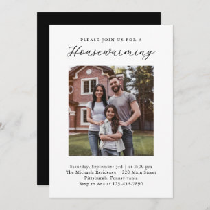 Simply Modern New Home Housewarming Photo Invite