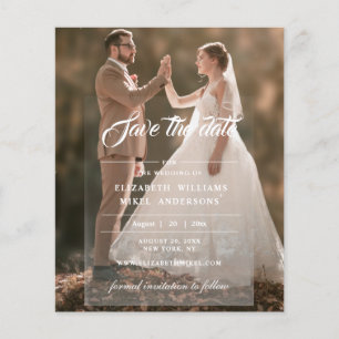 Simply Modern Photo Front & Back Save the Date Fl Flyer