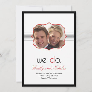 Simply Modern Wedding Announcement