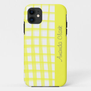 Simply Modern Yellow Lattice Design iPhone 11 Case