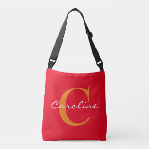 Simply Monograms & Names + your backgr. & ideas Crossbody Bag
