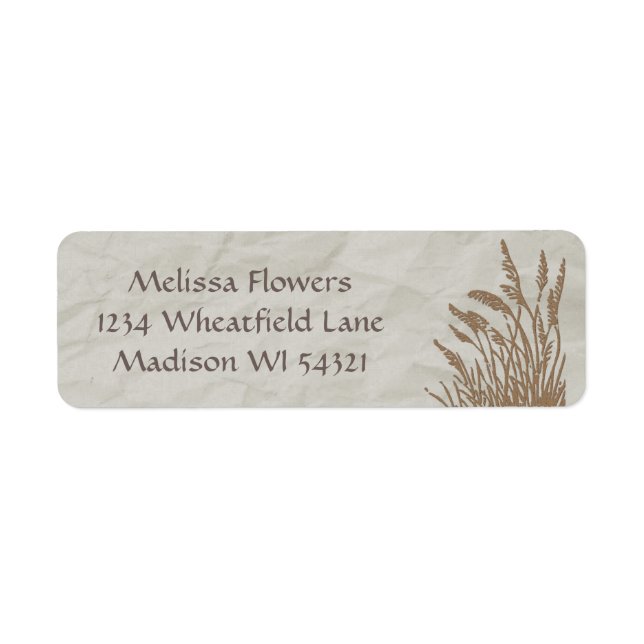 Simply Organic Wheatgrass Custom Personalised Return Address Label (Front)