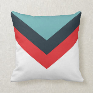 Simply Pattern Red Blue White Cushion
