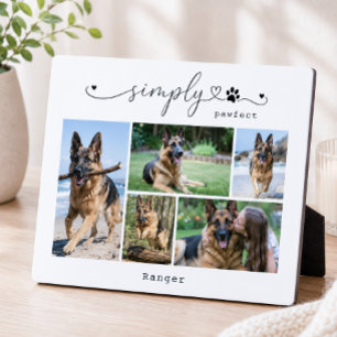 Simply Pawfect White Pet Five Photo Keepsake Plaque