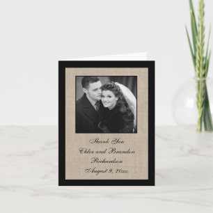 Simply Perfect Burlap Thank You Card