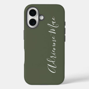 Simply Personalised Camo Green Case-Mate iPhone 16 Case