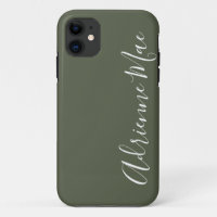 Simply Personalised Chive Green