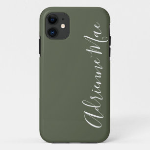 Simply Personalised Chive Green iPhone 11 Case